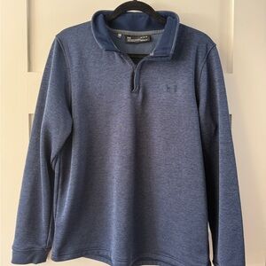 Under Armour Women's Heathered Navy Quarter-Zip Pullover